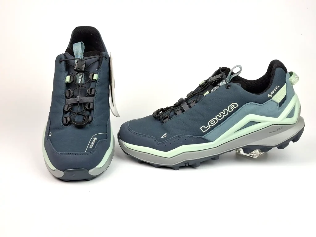 Damen Sportschuh von LOWA, GORETEX Hightech Material, herausnehmbares Fußbett, optimal einstellbar über Schnellschnürverschluß, super zum Radfahren und leichtem Wandern geeignet
